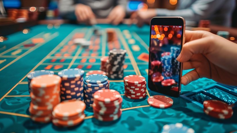 Kartu baccarat mini dengan cahaya neon